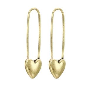 Safety Pin Heart Earrings Lucky Brand